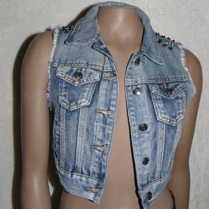 LOVE CULTURE DENIM VEST SZ S